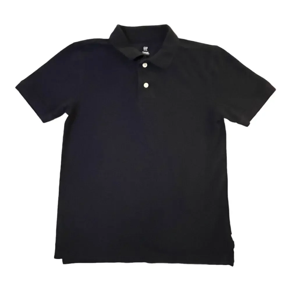 Gap VGUC Boys Organic Navy Blue Polo. Size Large
